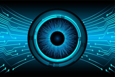 göz siber devre gelecek teknoloji konsepti arka plan, küresel soyut arkaplan