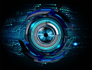 göz siber devre gelecekteki teknoloji konsepti