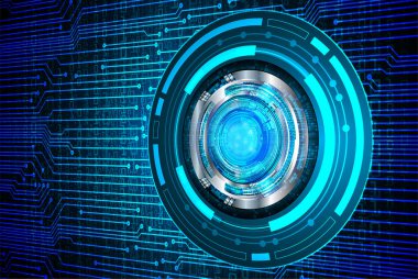 göz siber devre gelecek teknoloji konsepti arka plan, küresel soyut arkaplan