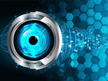 göz siber devre gelecek teknoloji konsepti arka plan, küresel soyut arkaplan