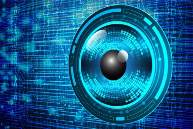 göz siber devre gelecekteki teknoloji konsepti