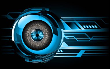 göz siber devre gelecekteki teknoloji konsepti