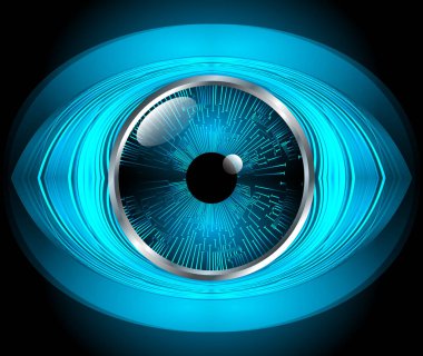 göz siber devre gelecekteki teknoloji konsepti