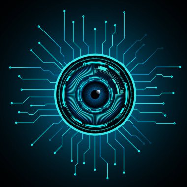 göz siber devre gelecekteki teknoloji konsepti