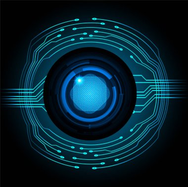 göz siber devre gelecekteki teknoloji konsepti