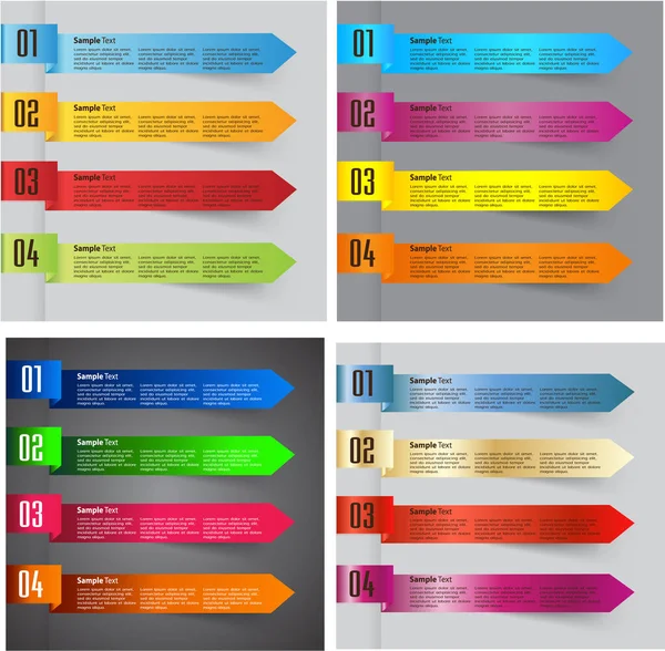 Modèle Moderne Coloré Boîte Texte Pour Site Web Infographie Technologie — Image vectorielle