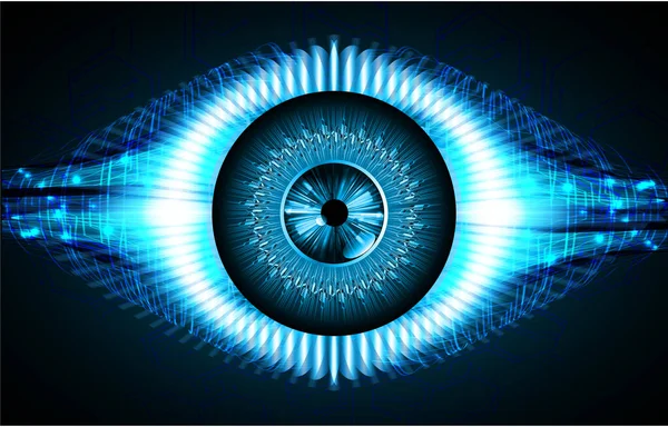 Eye Cyber Circuit Future Technologie Concept Arrière Plan — Image vectorielle