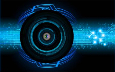 göz siber devre gelecek teknoloji konsepti arka plan, küresel soyut arkaplan