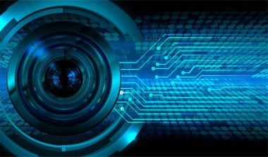 göz siber devre gelecekteki teknoloji konsepti