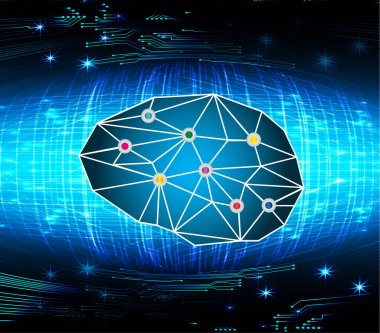 Parlak çizgiler ve noktalarla soyut arkaplan