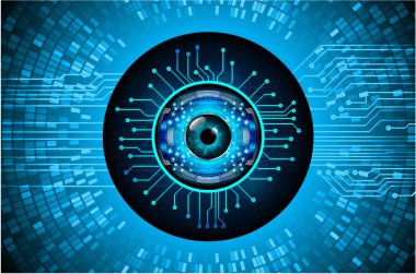 göz siber devre gelecek teknoloji konsepti arka plan, küresel soyut arkaplan