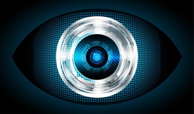 göz siber devre gelecek teknoloji konsepti arka plan, küresel soyut arkaplan