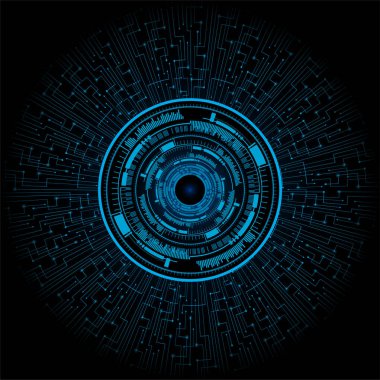 göz siber devre gelecekteki teknoloji konsepti