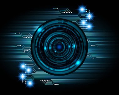 göz siber devre gelecekteki teknoloji konsepti