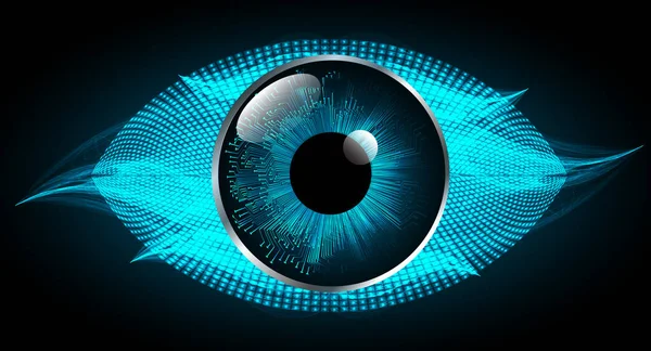 Auge Cyber Schaltung Zukunft Technologie Konzept Hintergrund Sphärische Abstrakte Hintergrund — Stockvektor