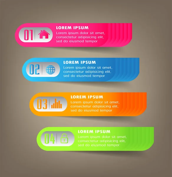 Colorful Modern Text Box Template Website Computer Graphic Technology Internet — Stock Vector