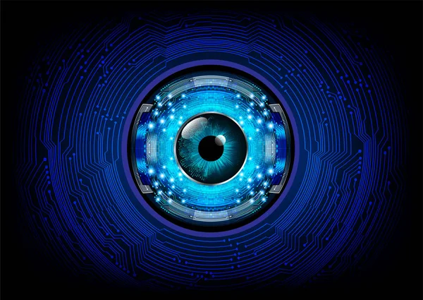 Eye Cyber Circuit Future Technology Concept Background — Stock Vector