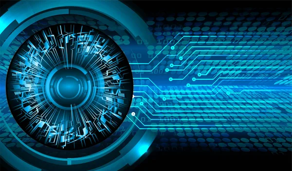 Auge Cyber Schaltung Zukunft Technologie Konzept Hintergrund — Stockvektor