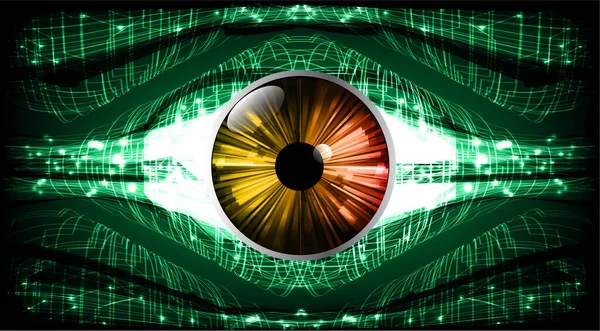 Eye Cyber Circuit Future Technology Concept Background — Stock Vector