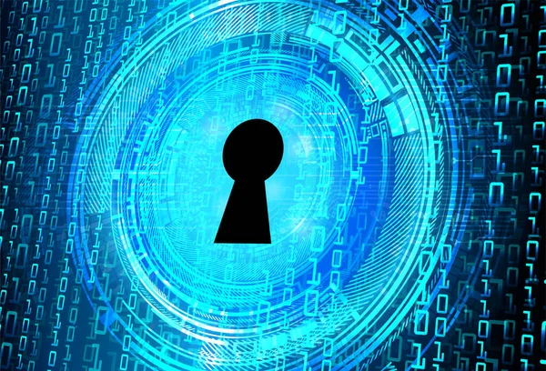 anahtar deliği ile arkaplan vektör illüstrasyonu, dijital güvenlik kavramı