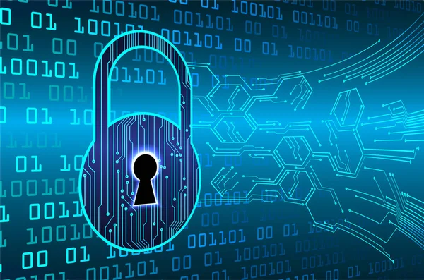 Sayısal arkaplan ve siber güvenlik konusunda kapatılmış asma kilit