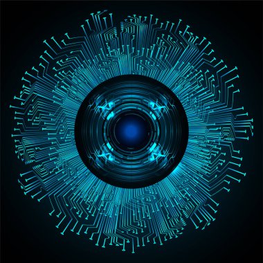 göz siber devre gelecekteki teknoloji konsepti