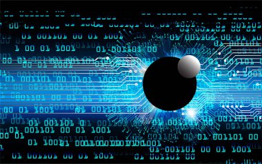 göz siber devre gelecekteki teknoloji konsepti