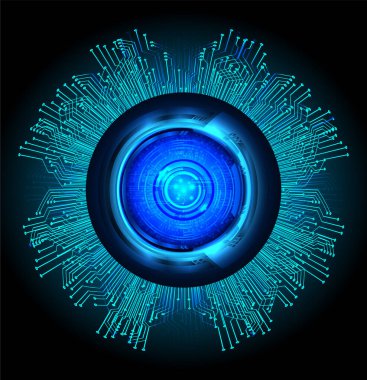 göz siber devre gelecekteki teknoloji konsepti