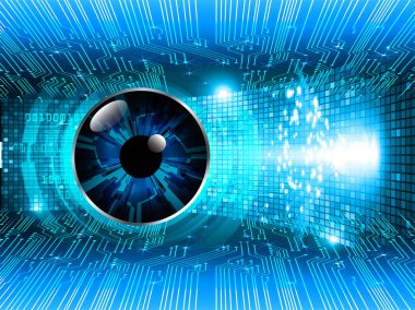 göz siber devre gelecek teknoloji konsepti arka plan, küresel soyut arkaplan