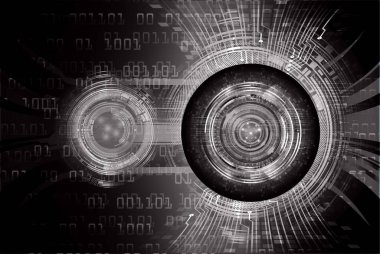 göz siber devre gelecek teknoloji konsepti arka plan, küresel soyut arkaplan