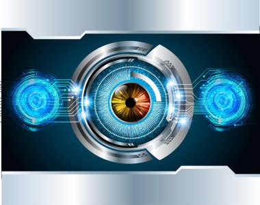 göz siber devre gelecekteki teknoloji konsepti