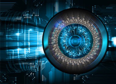 göz siber devre gelecekteki teknoloji konsepti