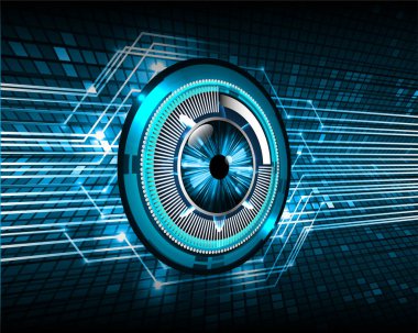 göz siber devre gelecekteki teknoloji konsepti