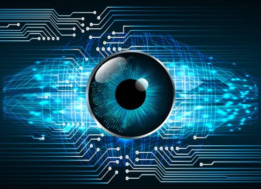 göz siber devre gelecekteki teknoloji konsepti