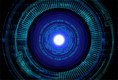 göz siber devre gelecekteki teknoloji konsepti