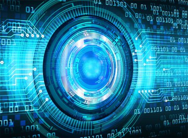 göz siber devre gelecekteki teknoloji konsepti