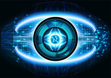 göz siber devre gelecekteki teknoloji konsepti