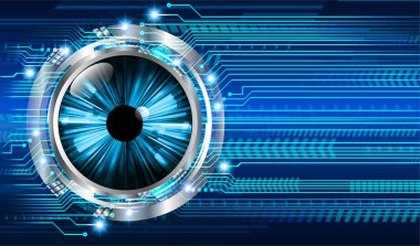 göz siber devre gelecekteki teknoloji konsepti