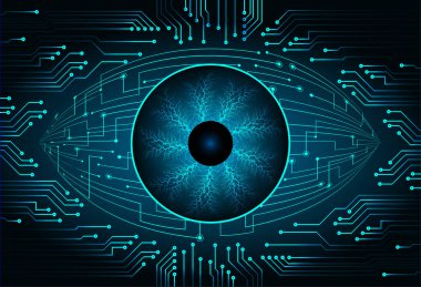 göz siber devre gelecekteki teknoloji konsepti