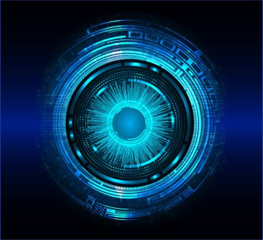 göz siber devre gelecekteki teknoloji konsepti