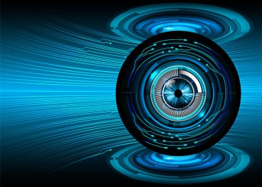 göz siber devre gelecek teknoloji konsepti arka plan, küresel soyut arkaplan