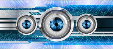 göz siber devre gelecekteki teknoloji konsepti