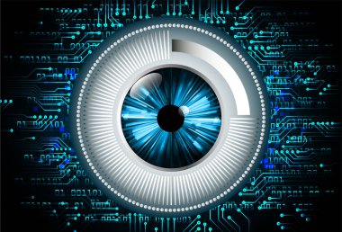 göz siber devre gelecekteki teknoloji konsepti