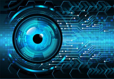 göz siber devre gelecekteki teknoloji konsepti