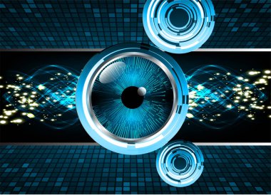 göz siber devre gelecekteki teknoloji konsepti