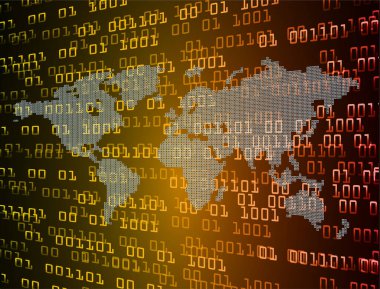 Dünya haritası ile soyut arkaplan