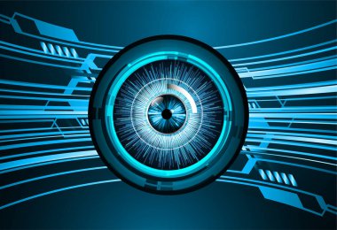 göz siber devre gelecek teknoloji konsepti arka plan, küresel soyut arkaplan