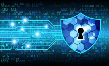 anahtar deliği ile arkaplan vektör illüstrasyonu, dijital güvenlik kavramı