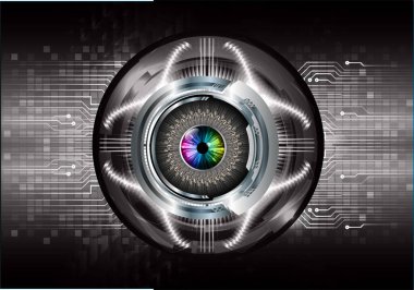 göz siber devre gelecekteki teknoloji konsepti