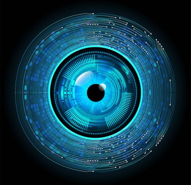 göz siber devre gelecekteki teknoloji konsepti